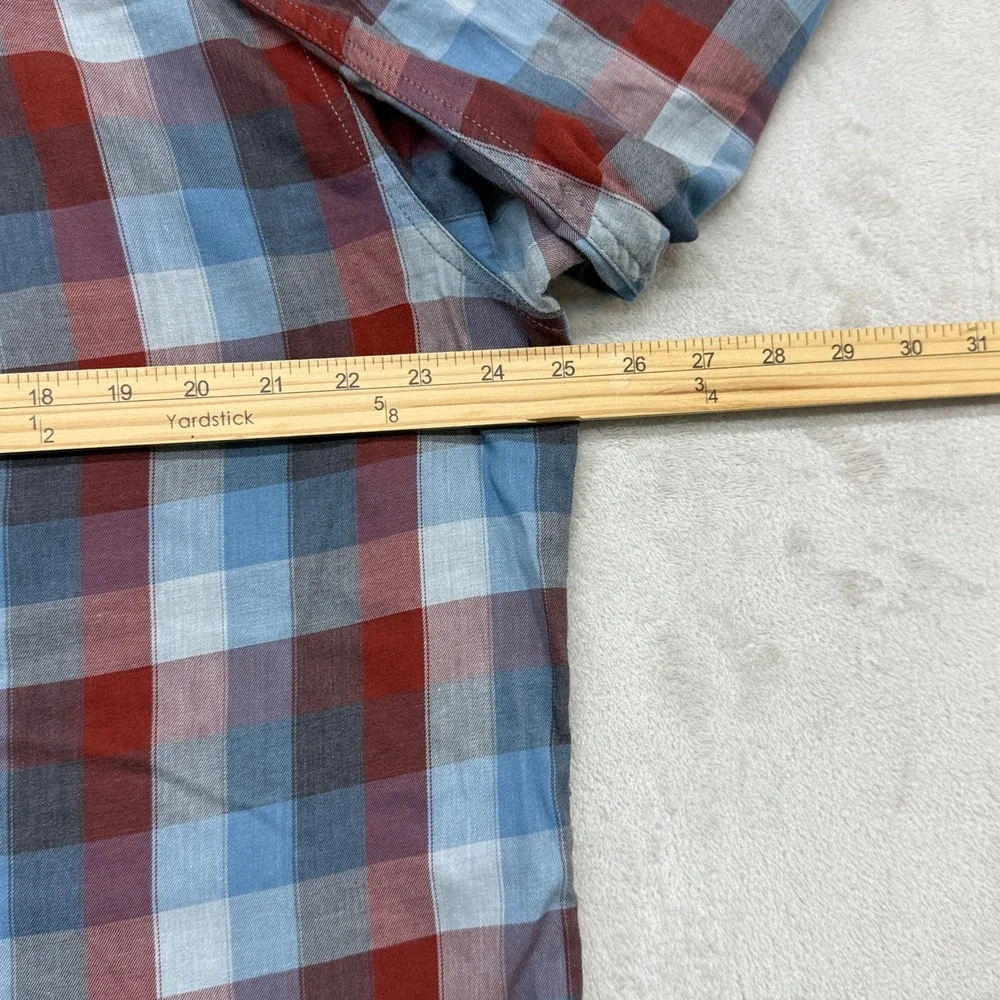The North Face Button Down Shirt Men XL Blue Plaid Long Sleeve Hiking Gorpcore